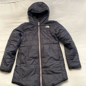The North Face girls coat. Size L 14/16. Reversible